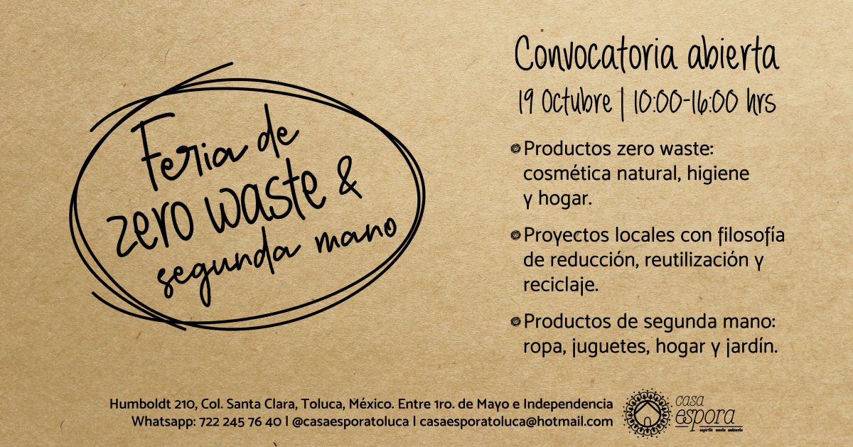 Feria de Zero Waste y Segunda Mano en Toluca | Toluca Cultural